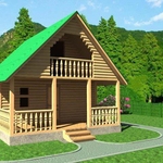 Сруб Бани Офелия из бруса 6х6 установка за 10 дней