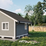 Каркасный дачный дом 6х6