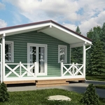 Каркасный дачный дом 6х6 м 