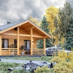 Каркасный дом 10, 4х8, 6 м