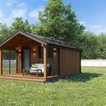 Каркасный дачный дом 7х4 м 