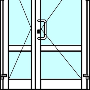 Теплые алюминиевые двери из профиля Алютех серии ALT W72