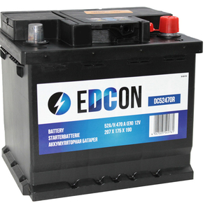 Аккумулятор EDCON DC52470R ёмкость 52 А.ч. (Чехия)
