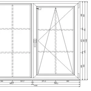 Новое окно ПВХ 1430*1400