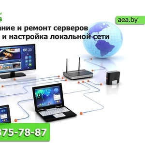 Обслуживание и ремонт серверов. Прокладка и настройка локальной сети. 