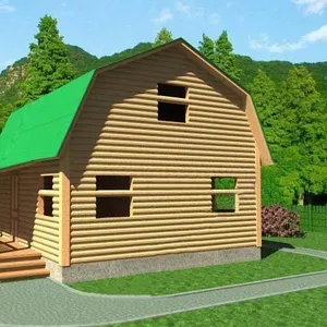 Сруб Дома 6х6 м из бруса доставка,  установка 15 дней