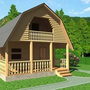 Сруб дома из бруса Арсений установка за 15дней