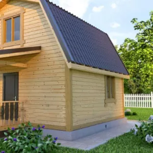 Садовый сруб Дома из бруса Прима 6 х 6,  с установкой недорого