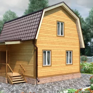 Дом из бруса сруб Юлий 6х7.5 доставка-установка по РБ