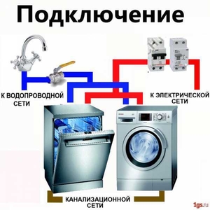Подключение быт.техники стиральных /посудомоечных машин