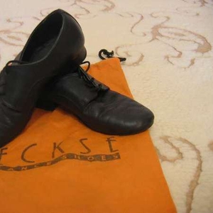 Туфли мужские танцевальные,  натуральная кожа,  чёрные,  размер 34