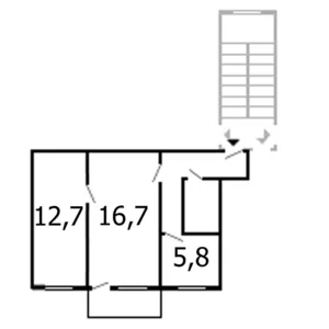 2-x комн. квартирa Ст.м. Партизанская