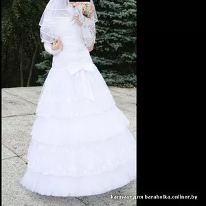 Белоснежное свадебное платье!!!