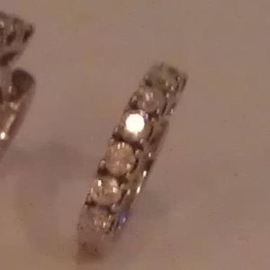 сережки с бриллиантами белое золото