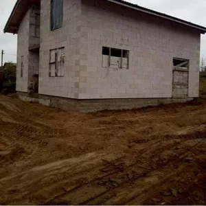 Продается недостроенный дом с участком в Михановичах (15 км от кольцев