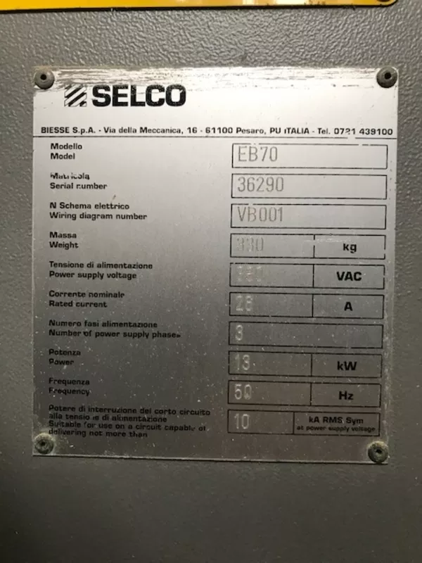 21-60 Автоматический форматно-раскроечный станок BIESSE SELCO  (б/у) 4