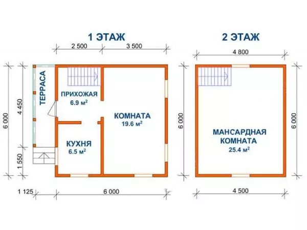 Сруб Дома Даниил новый 6х6 м из бруса доставка,  установка 2