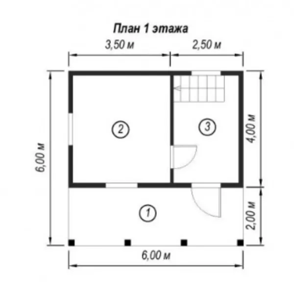 Садовый Дом из бруса Феникс 6х6, с террасой 12 м2 5