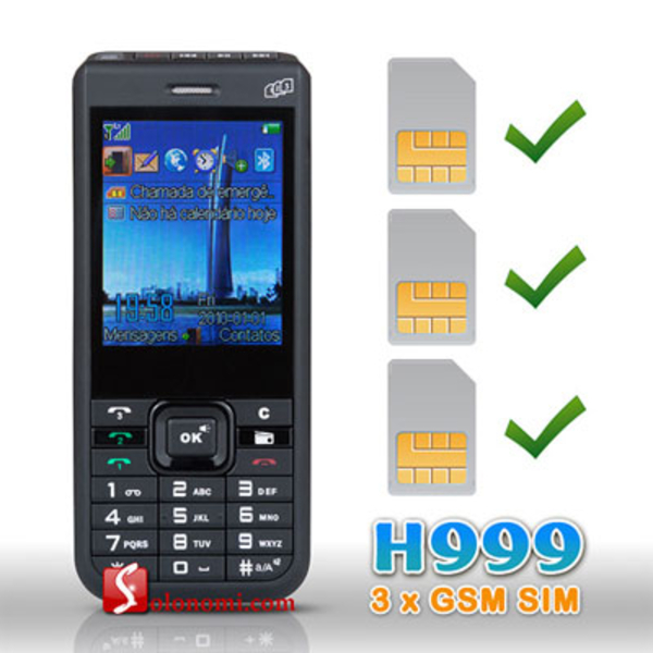 Купить Nokia H999 - 3 Sim-карты,  LED-фонарь,  USB, 800mAh 2