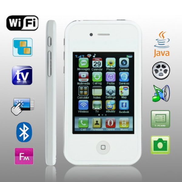 Купить Iphone 5G  W66 2 Sim,  черн бел кр ТВ,  Wifi JAVA .Доставка.Минск. 2