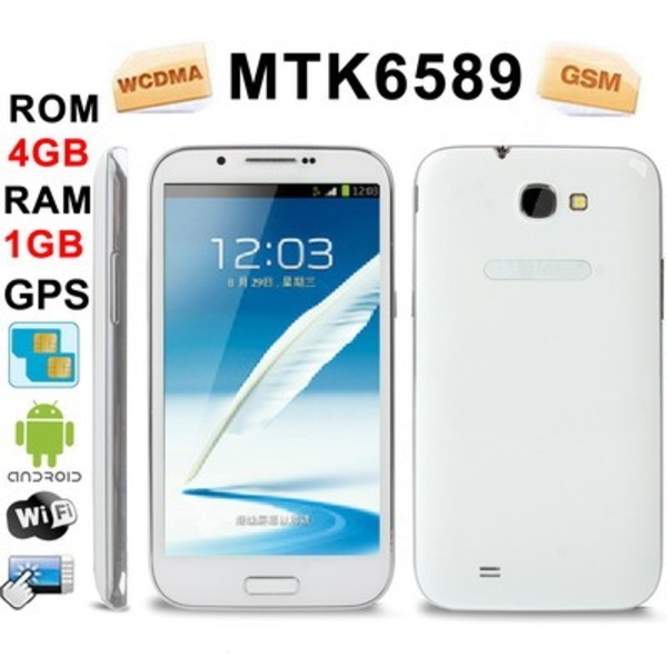 Samsung N7189 2 SIM MTK6589 Cortex A7 quad core,  1.2GHz 5.5