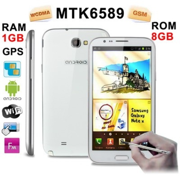 Samsung N7189 2 SIM MTK6589 Cortex A7 quad core,  1.2GHz 5.5