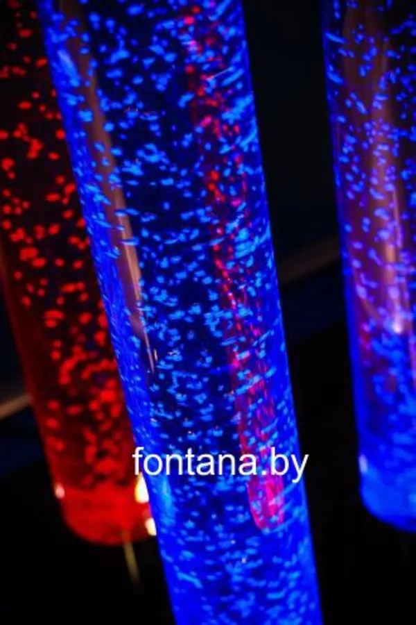 Пузырьковые колонны с разноцветной светодиодной подсветкой. 9
