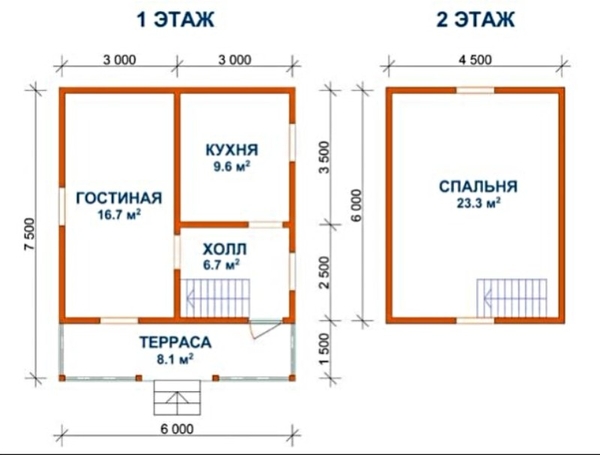 Дом для дачи 6х8 из бруса установка в Вилейском р-не 2