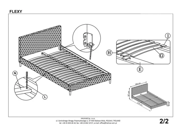 Кровать FLEXY (серый),  с основанием 160х200. 3