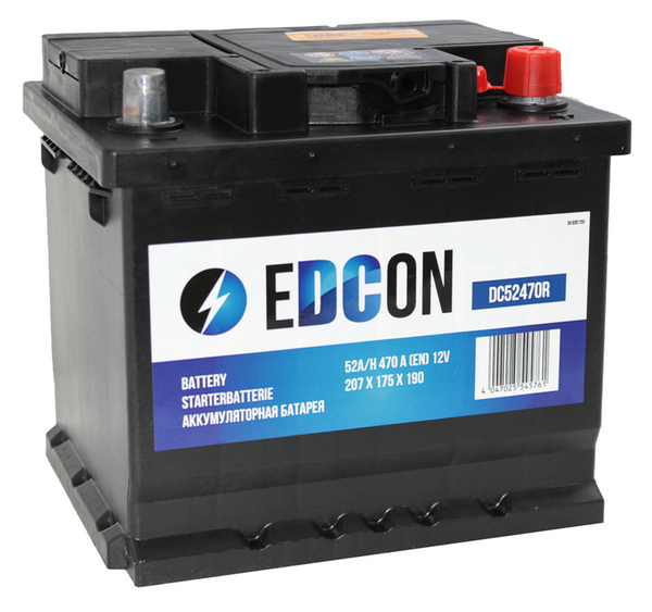 Аккумулятор EDCON DC52470R ёмкость 52 А.ч. (Чехия)