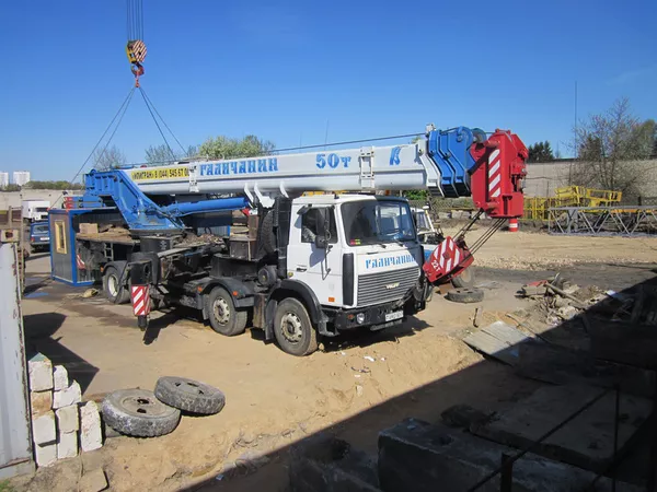 Аренда Автокрана (50 тонн) и автокрана Галичанин КС-6476 (50 тонн)