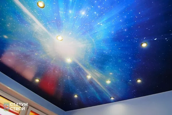 Звездное небо на натяжном потолке от фирмы 3