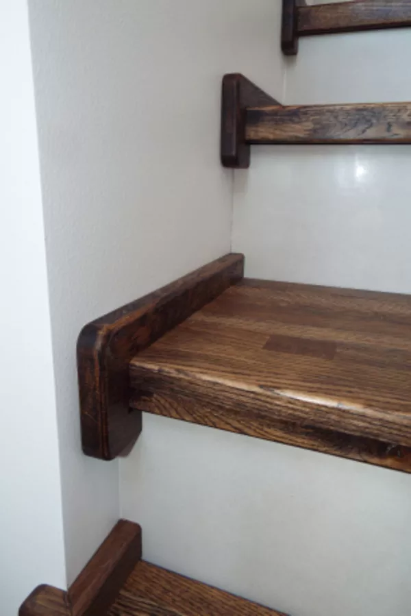Облицовка лестниц из бетона массивом дуба.Гарантия качества. 5
