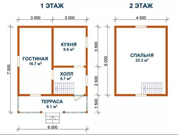 Дом для дачи 6х8 из бруса установка в Несвижском р-не 2