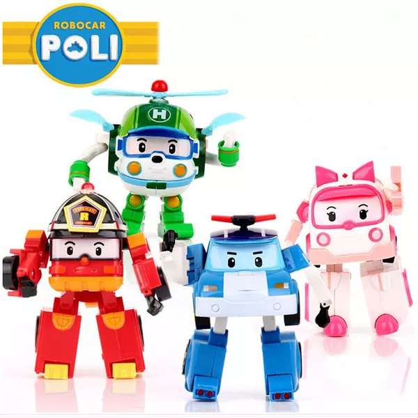 4 игрушки Робокар Поли,  Эмбер,  Хэлли,  Рой
