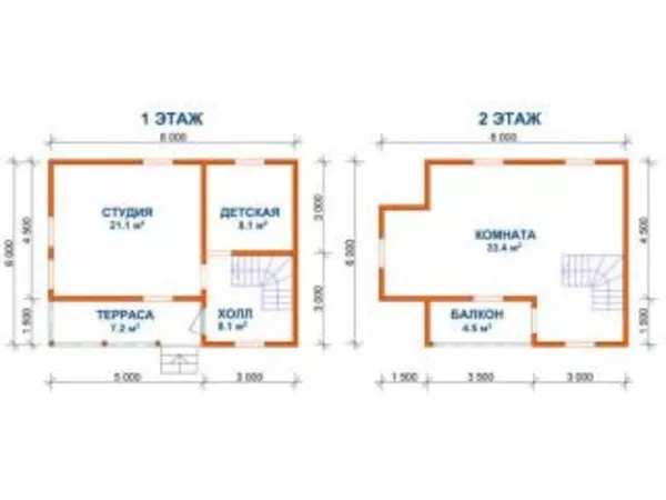 Продам сруб Дома-Бани 8х6 м с установкой в Логойске 2
