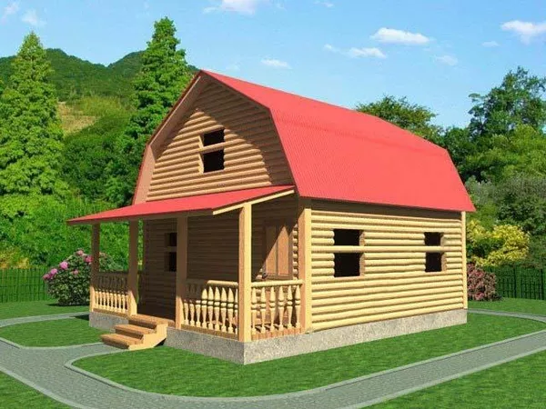 Сруб Дома из бруса марсель 6х7, 5 м с установкой