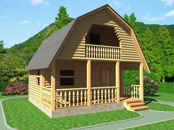 Сруб дома из бруса Арсений установка за 15дней