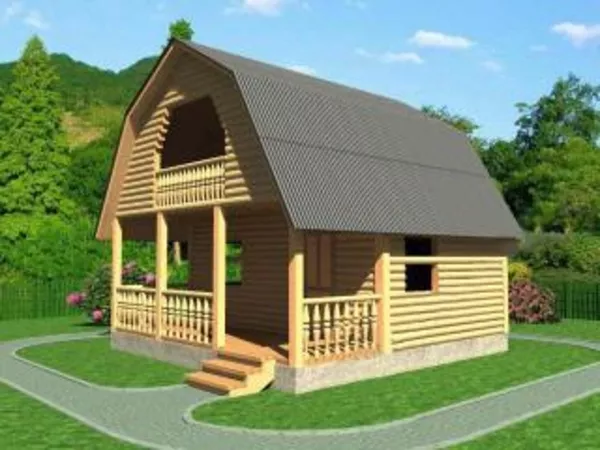 Сруб дома из бруса Арсений установка за 15дней 2