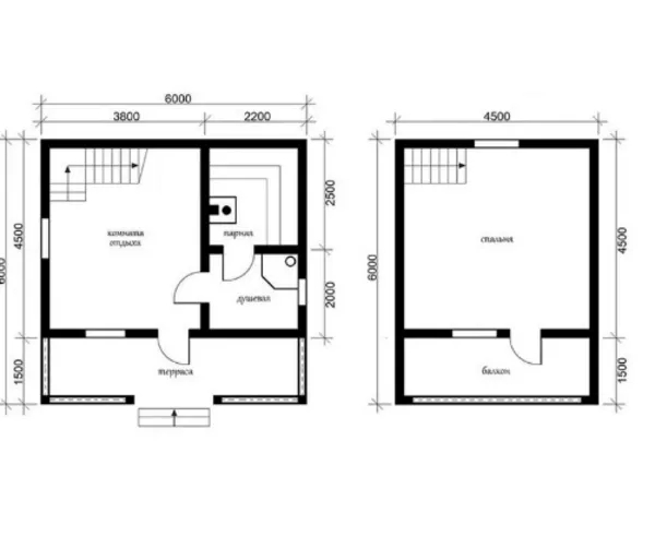 Баня/Дом из бруса сруб Аврора 6х6 доставка-установка по РБ 2