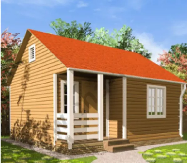 Дом сруб Алекс 5.5х5.5 из профилированного бруса с установкой 2