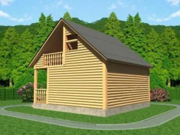 Сруб Бани из бруса Аксинья 6х6 установка-доставка 3