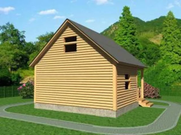 Сруб Бани из бруса Аксинья 6х6 установка-доставка 4