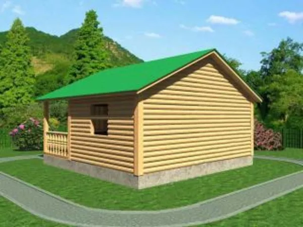 Сруб Бани милана из бруса недорого 6х6 м 5