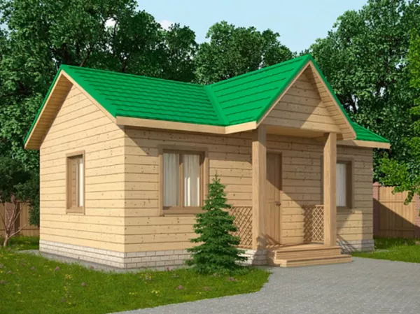 Баня 6х7 Катя из профилированного бруса 2