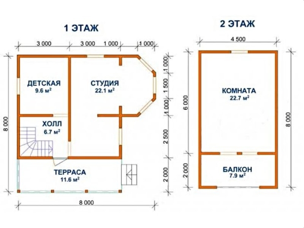 Сруб Дома егор из бруса новый размер: 6х8 м установка Логойск 2