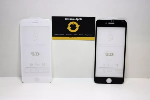 Защитные Стекла 3D 5D Iphone 5 SE 6s 6 6+ 6s+ 7 7+ 8 8+ X Все цвета. 4