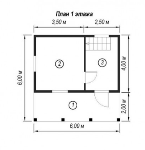 Садовый Дом из бруса Феникс 6х6, с террасой 12 м2 5