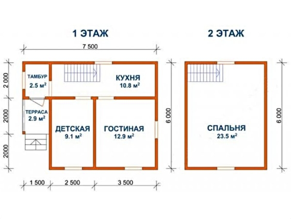 Дом из бруса Герман 7.5х6 м сруб с установкой-доставкой Минск и район. 4