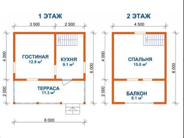 Дом из бруса Арсен 6х6 сруб с установкой-доставкой Минск и район. 5